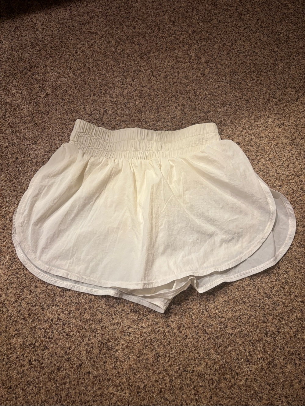 Zella Girl White Layered Athletic Shorts